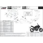 MIVV Sistema Di Linea Completa Omologato Gp Yamaha Mt-07/fz-07 2021-24 Y.065.lxbp