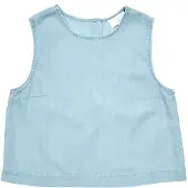 Mazine Women's Denim Top Canotta Donna (XXL, blu)