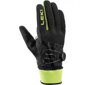 LEKI - Guanti da sci nordico - PRC Boa Shark Black/Neon Yellow in Pelle - Taglia 10 - Nero