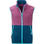 TROLLKIDS Kid's Kjerag Vest Gilet in pile Bambini (92, blu/lilla)