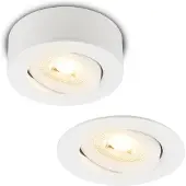 Briloner Desi luci da incasso a LED, bianco, Ø9cm, dimmerabile, 3000K