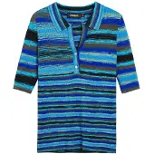 Desigual , Maglietta a righe in maglia, Blu, S