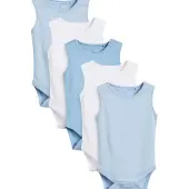 Next Tutina / body per bambino blu cielo / blu chiaro / bianco