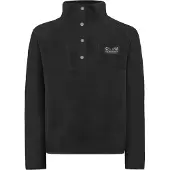 Didriksons Kid's Yokto Half-Buttons 2 Pullover in pile Bambini (160, nero)