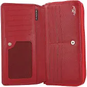 Golden Head Polo Portafoglio Protezione RFID Vera Pelle 18.5 cm rosso