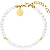 Purelei Braccialetto 'Finesse' oro / bianco perla
