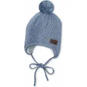 Sterntaler Kid's Knitted Beanie Pompom Berretto Bambini (43 cm, blu)