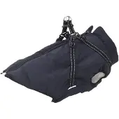 vidaXL Cane cappotto imbracatura impermeabile riflettente blu navy L52