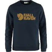Fjällräven - Felpa in cotone biologico - Fjällräven Logo Sweater M Dark Navy per Uomo in Cotone - Taglia L - Blu navy