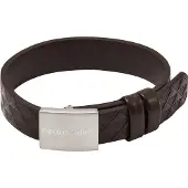 Emporio Armani Bracciale Pelle Uomo Logo Eagle EGS3135040 — Bracciale