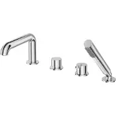 Deante 4-hole bath mixer with shower set