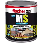 Fischer - Vernice idrorepellente (secchio da 1 kg) MS Polimero grigio, idrorepellente e per esterni