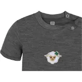 Normani Tutina / body per bambino 'Tihoi' blu / marrone / grigio