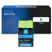 PrintAbout Toner compatibile Lexmark 80C2HC0 (802HC) - Ciano Alta capacità
