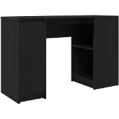 vidaXL Scrivania look rovere nero 120x42x76 cm materiale a base di legno