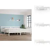 vidaXL Letto in legno massiccio bianco 200x200 cm - Letti & reti