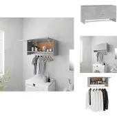 vidaXL Armadio grigio cemento 70x32,5x35cm materiale legno - Armadi