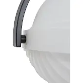 LUCANDE lampada a sospensione Helva, bianca, a 1 luce, Ø40cm, ruotabile