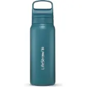 LifeStraw Go Laguna Teal GOST-650ML-TEAL Stainless Steel, bottiglia con filtro a 2 fasi, 650 ml