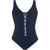 Sunflair Costume intero blu scuro / bianco