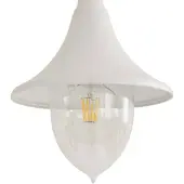 LINDBY lampada da esterno Madea, bianca, a 2 luci, 213 cm, E27, IP44