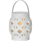 Star Trading Lanterna LED Flame Lantern, bianca, altezza 16 cm
