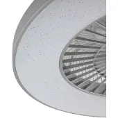LINDBY Smart Ventilatore da soffitto LED Paavo, argento, silenzioso, Tuya