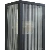 LINDBY Applique da esterno Peldar, antracite/scanalata, 26 cm