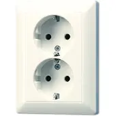 JUNG AS5020KIU SCHUKO Presa doppia 16 A 250 V ~ bianca