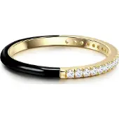 Glanzstücke Anello oro / nero / trasparente