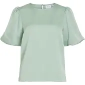 Vila Viellette Round Neck Top A Maniche Corte