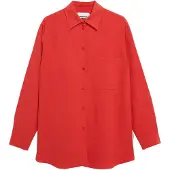 Armedangels Women's Maalgaa Lino Camicetta Donna (S, rosso)