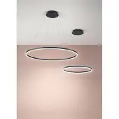 FABAS LUCE Lampada LED a sospensione Giotto, Ø 100 cm, a 1 luce, nero