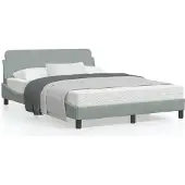 vidaXL Struttura letto "Dover" grigio chiaro 140x200 cm in velluto