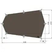 Tatonka Tarp Wing 2 LT Tarp marrone