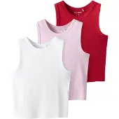 TWO SOON Top rosa / rosso / bianco