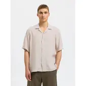 Selected Camicia A Maniche Corte Uomini Beige XXL