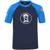 TROLLKIDS Kid's Kvalvika T Maglia funzionale Bambini (128, blu)