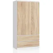 Akord Armadio Bianco/Rovere Sonoma 90X51X180 Cm