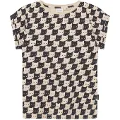 DEDICATED Women's T-Shirt Visby Pepita Cats T-shirt Donna (L, grigio)