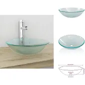 vidaXL Lavabo in vetro temperato 42 cm smerigliato - Lavabo da bagno