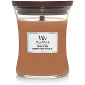 Woodwick Santal Myrrh candela profumata con stoppino in legno 275 g