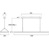 Sylvania lampada LED a sospensione Areum, 120 x 30 cm, 840