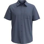 Smartwool Everyday Short Sleeve Button Down Camicia Uomo (S, blu)