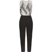 LASCANA Tuta jumpsuit beige / crema / grafite / nero
