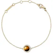 Daniel Wellington Bracciale Oro Occhio di Tigre Cristalli — Bracciale