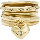 Fossil Anello 'Sadie' oro / trasparente