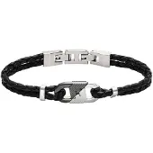 Emporio Armani Fashion leather Bracciale da uomo Eagle Logo EGS3171040