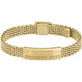 HUGO BOSS Stylish gold-plated Bracciale Mesh 1580610