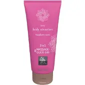 Shiatsu Gel Massaggio E Lubrificante 2 In 1 Profumo Lampone
